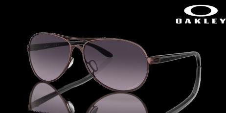 Oakley Feedback Prizm Grey Gradient Lenses Satin Grenache Frame Sunglasses