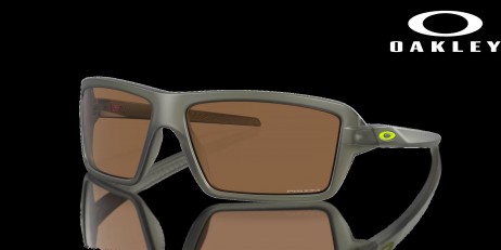Oakley Cables Coalesce Collection Prizm Bronze Lenses Matte Olive Ink Frame Sunglasses