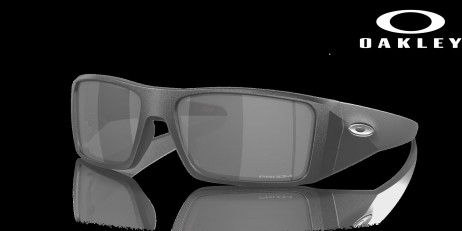 Oakley Heliostat Prizm Black Lenses Steel Frame Sunglasses