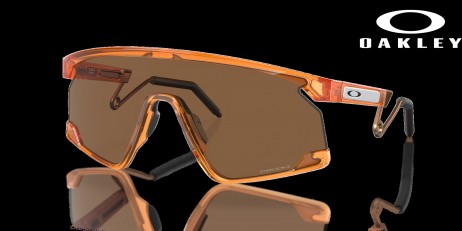 Oakley BXTR Metal Coalesce Collection Prizm Bronze Lenses Transparent Ginger Frame Sunglasses