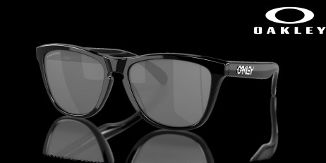 Oakley Frogskins (Low Bridge Fit) Prizm Black Lenses Polished Black Frame Sunglasses