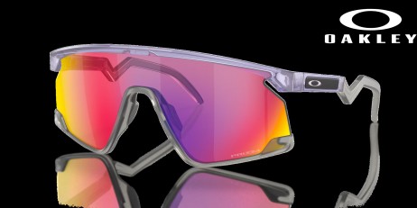 Oakley BXTR Prizm Road Lenses Translucent Lilac Frame Sunglasses