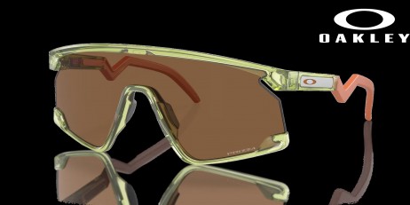 Oakley BXTR Coalesce Collection Prizm Bronze Lenses Transparent Fern Frame Sunglasses
