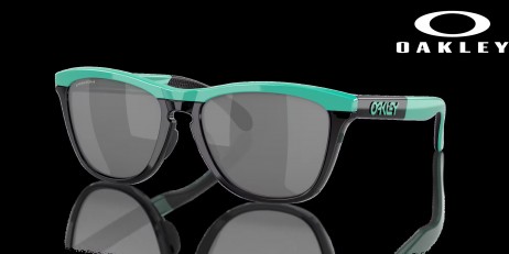 Oakley Frogskins Range Cycle The Galaxy Collection Prizm Black Lenses Celeste Frame Sunglasses