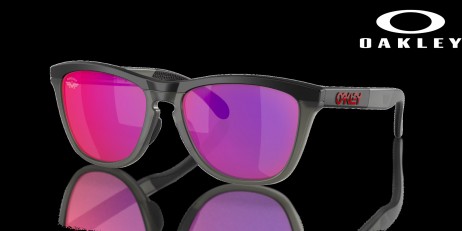 Oakley Frogskins Range Maverick Vinales Signature Series Prizm Road Lenses Matte Black/Matte Grey Smoke Frame Sunglasses