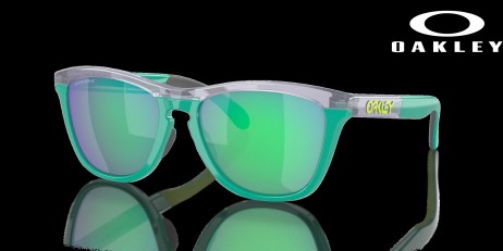 Oakley Frogskins Range (Low Bridge Fit) Prizm Jade Lenses Lilac/Celeste Frame Sunglasses