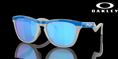 Oakley Frogskins Hybrid Prizm Sapphire Lenses Primary Blue/Cool Grey Frame Sunglasses