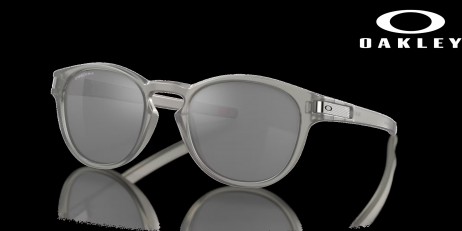 Oakley Latch (Low Bridge Fit) Prizm Black Lenses Matte Grey Ink Frame Sunglasses