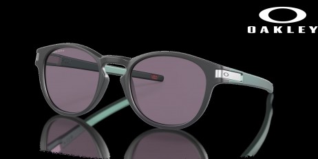 Oakley Latch (Low Bridge Fit) Prizm Grey Lenses Matte Carbon Frame Sunglasses