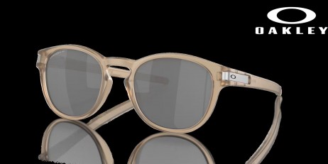 Oakley Latch (Low Bridge Fit) Introspect Collection Prizm Black Polarized Lenses Matte Sepia Frame Sunglasses