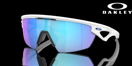 Oakley Sphaera Prizm Sapphire Polarized Lenses Matte White Frame Sunglasses