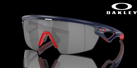 Oakley Sphaera Team USA Prizm Black Lenses Matte Navy Frame Sunglasses