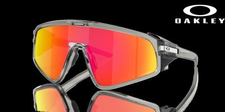 Oakley Latch Panel Prizm Ruby Lenses Grey Ink Frame Sunglasses