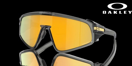 Oakley Latch Panel Prizm 24k Lenses Grey Smoke Frame Sunglasses