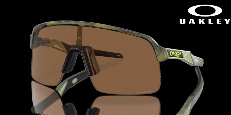 Oakley Sutro Lite (Low Bridge Fit) Chrysalis Collection Prizm Bronze Lenses Matte Transparent Fern Swirl Frame Sunglasses