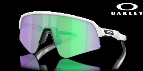 Oakley Sutro Lite Sweep Prizm Road Jade Lenses Matte White Frame Sunglasses