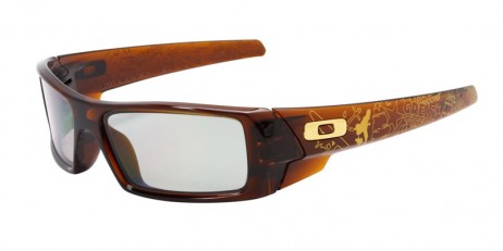 Oakley Men's TinTin Gascan Brown Frame Gray Lens Rectangular Sunglasses