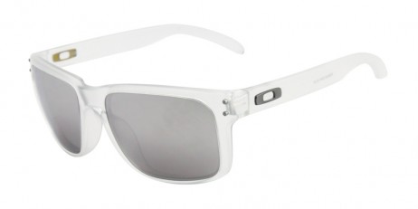 Oakley Unisex Holbrook Clear Frame Silver Lens Rectangular 55mm Sunglasses