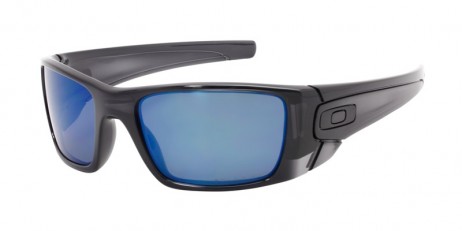 Oakley Men's Fuel Cell Black Frame Blue Lens Rectangular 60mm Polarized Sunglasses