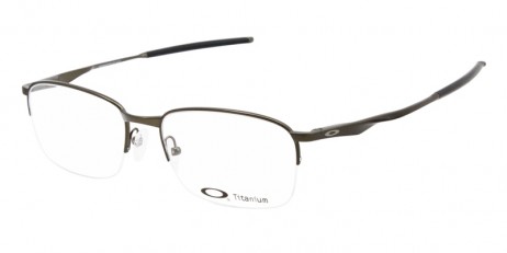 Oakley Unisex Wingfold 0.5 Bronze Frame Transparent Lens Semi Rimless 55mm Glasses