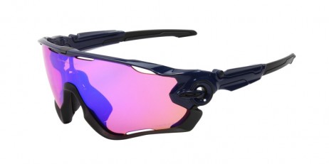 Oakley Men's Jaw Breaker Blue Frame Blue Lens Shield Sunglasses