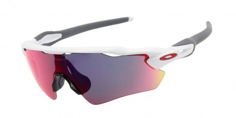Oakley Men's Radar Ev White Frame Purple Lens Shield Sunglasses