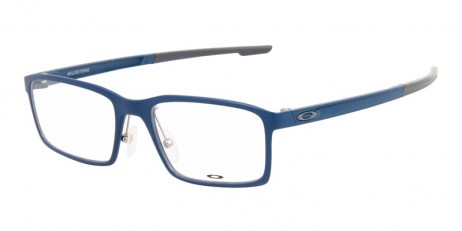 Oakley Unisex Milestone Blue Frame Transparent Lens Rectangular 52mm Glasses