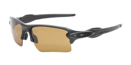 Oakley Men's Flak 2.0 Black Frame Bronze Lens Semi Rimless 59mm Polarized Sunglasses