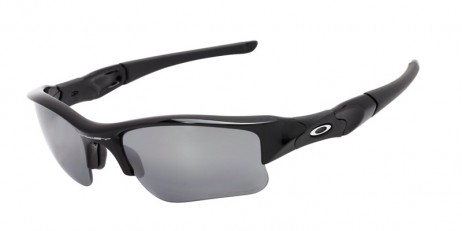Oakley Unisex Flak Black Frame Gray Lens Rectangular 63mm Polarized Sunglasses