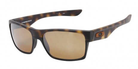 Oakley Men's Twoface Tortoise Frame Bronze Lens Rectangular 60mm Polarized Sunglasses