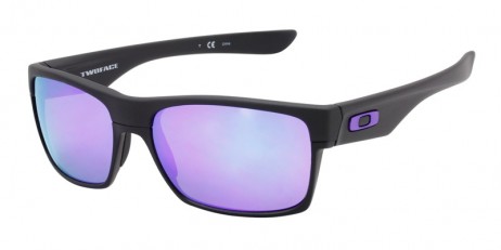 Oakley Men's Twoface Black Frame Purple Lens Rectangular 60mm Sunglasses