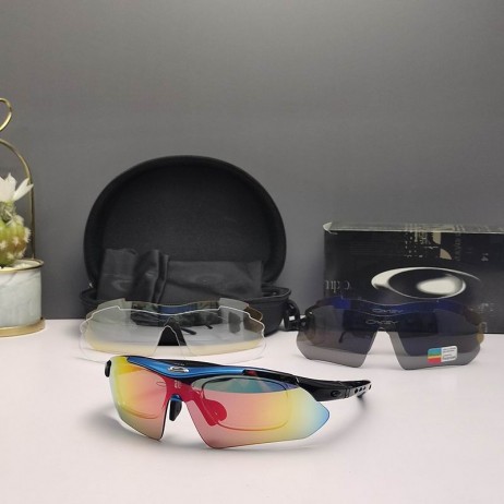 Oakley 0089 Sunglasses Black Blue Frame Polarized Galaxy Lenses