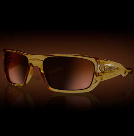 Oakley Alexia Putellas Signature Series Masseter Sunglasses Translucent Light Curry Frame Prizm Brown Gradient Lens