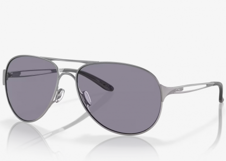 Oakley Caveat Sunglasses Polished Chrome Frame Grey Lenses