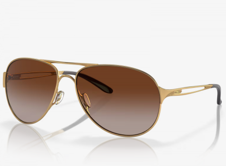 Oakley Caveat Sunglasses Polished Gold Frame Dark Brown Gradient Lenses