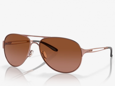 Oakley Caveat Sunglasses Rose Gold Frame Vr50 Brown Gradient Lenses