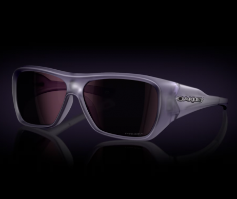 Oakley Chaminade Sunglasses Matte Transparent Lilac Frame Prizm Indigo Lenses