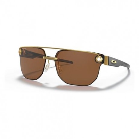 Oakley Chrystl Sunglasses Satin Gold Frame Prizm Tungsten Lens