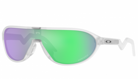 Oakley CMDN Sunglasses Matte Clear Frame Prizm Road Jade Lenses