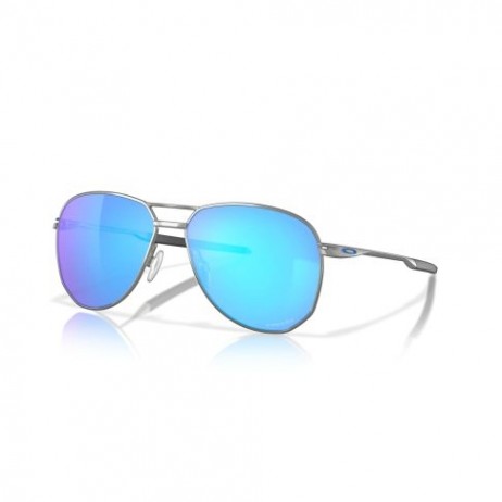 Oakley Contrail Sunglasses Satin Chrome Frame Prizm Sapphire Lenses