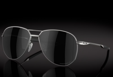 Oakley Contrail TI Sunglasses Satin Chrome Frame Prizm Black Polarized Lenses