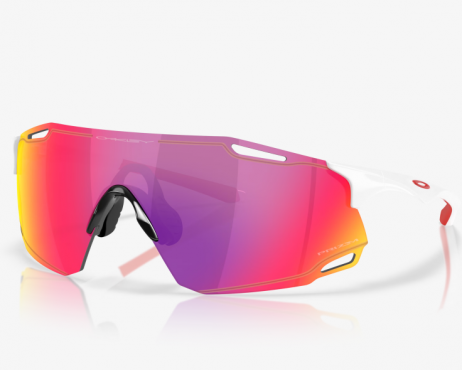 Oakley Cybr Dyno Sunglasses Polished White Frame Prizm Road Lenses
