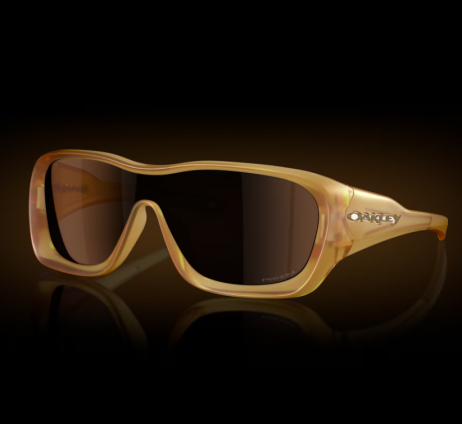 Oakley De La Salle Sunglasses Matte Trans Light Curry Frame Prizm Tungsten Lenses