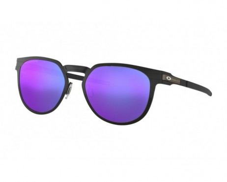 Oakley Diecutter Rectangular Sunglasses Satin Black Frame Prizm Violet Iridium Polarized Lenses
