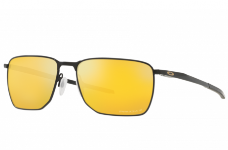Oakley Ejector Sunglasses Satin Black Frame Prizm 24K Polarized Lenses