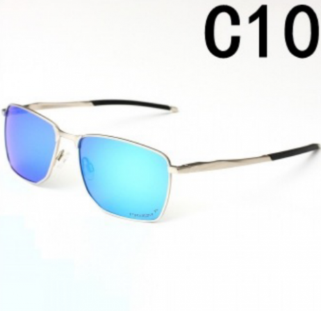 Oakley Ejector Sunglasses Satin Chrome Frame Prizm Sapphire Lenses