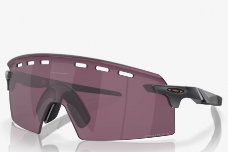 Oakley Encoder Strike Sunglasses Matte Grey Smoke Frame Prizm Road Black Lenses