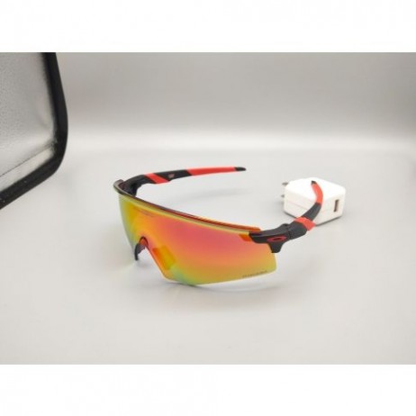 Oakley Encoder Sunglasses OO9471 Black Orange Frame Prizm Ruby Lens