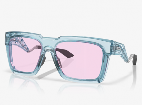 Oakley Enigma Ink Sunglasses Polished Transparent Stonewash Frame Prizm Low Light Lenses