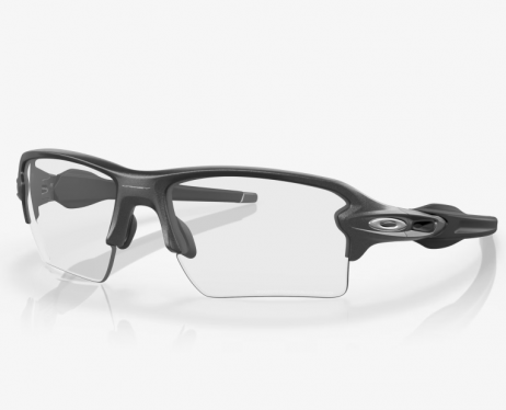 Oakley Flak® 2.0 XL Sunglasses Steel Frame Clear To Black Iridium Photochromic Lenses